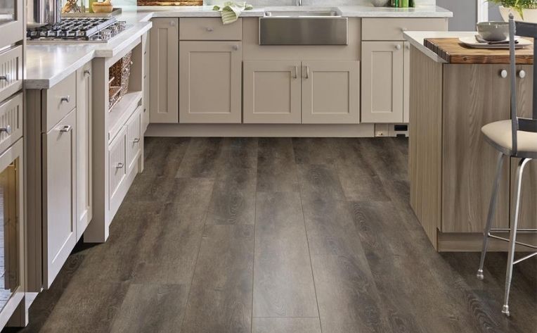 Large Flooring Planks Kitchen Example